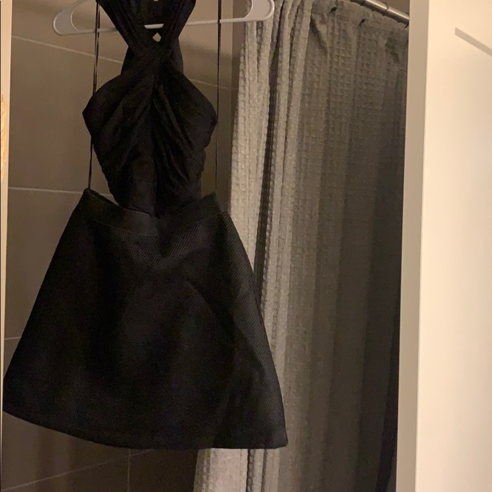 Top Shop black cocktail dress with side cutouts